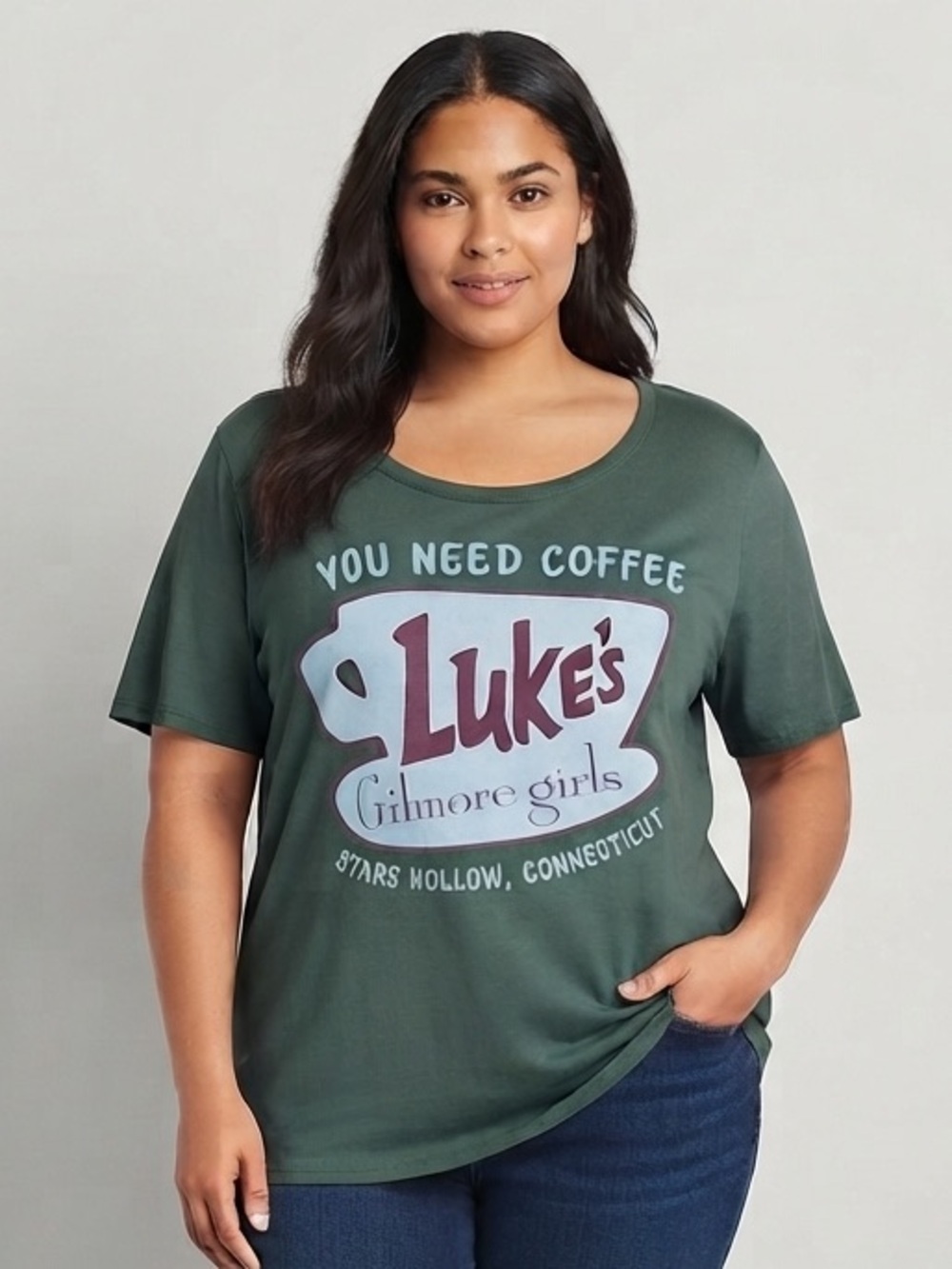 Luke's Gilmore Girls You Need Coffee Graphic Tee 3X 29” P2P Balsam NWT